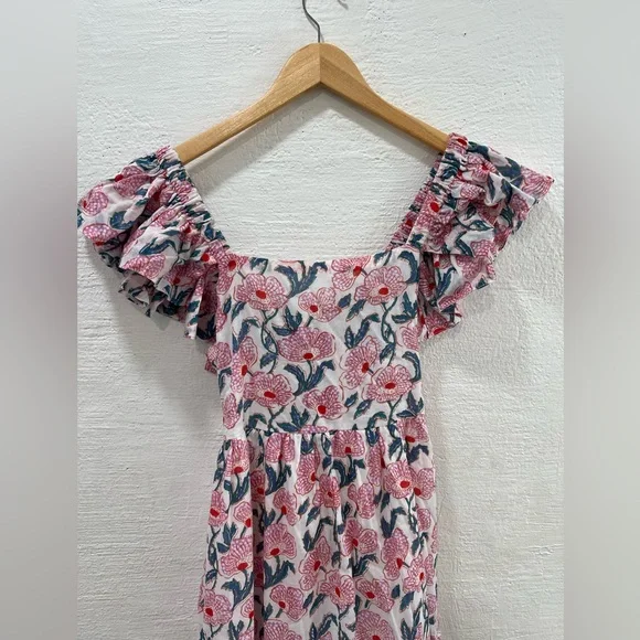 Oliphant Flirty Tie Back Maxi Lucia Pink - Picture 3 of 5